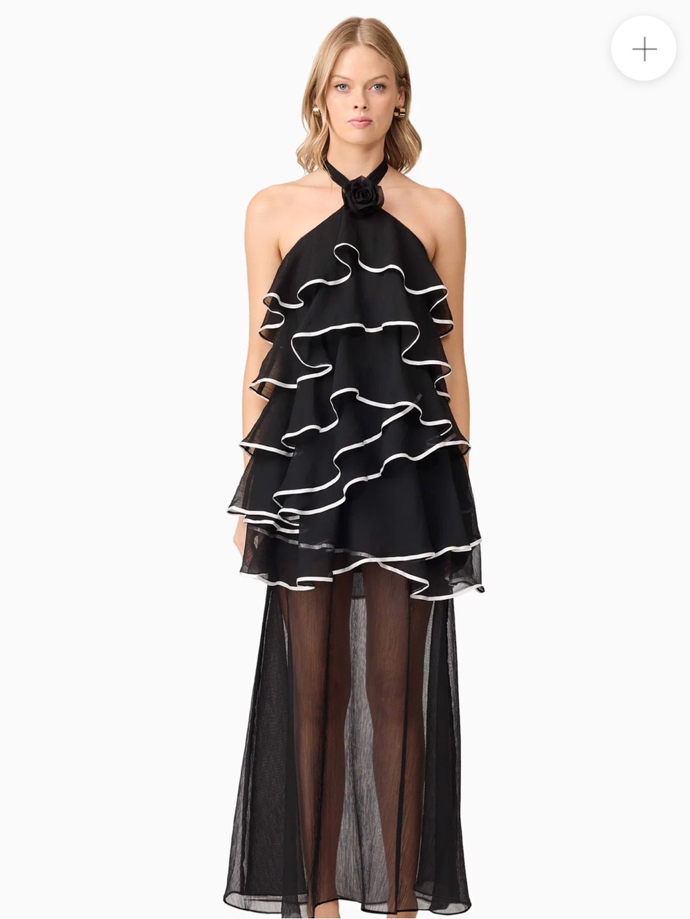 Elliatt Women’s Melissa Halter Maxi Dress in Black (Size M)